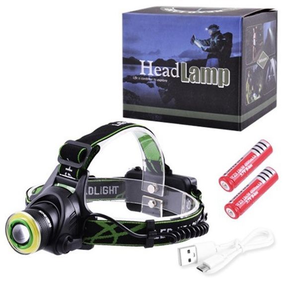 Ліхтар на голову для гаража і дачі T106-T6+COB, Тактичний ліхтар на голову Налобний для сто AZ-40 | Зображення 6