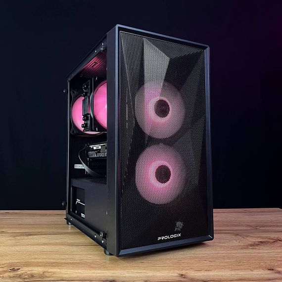Збірка на замовлення: ігровий ПК Prologix E102 RGB Tower / AMD Ryzen 5 5600 (6 (12) ядер по 3.5 - 4.4 GHz) / 32 GB DDR4 / 1000 GB SSD M.2 / nVidia GeForce RTX 5060, 8 GB GDDR7, 128-bit / 650W | Зображення 1