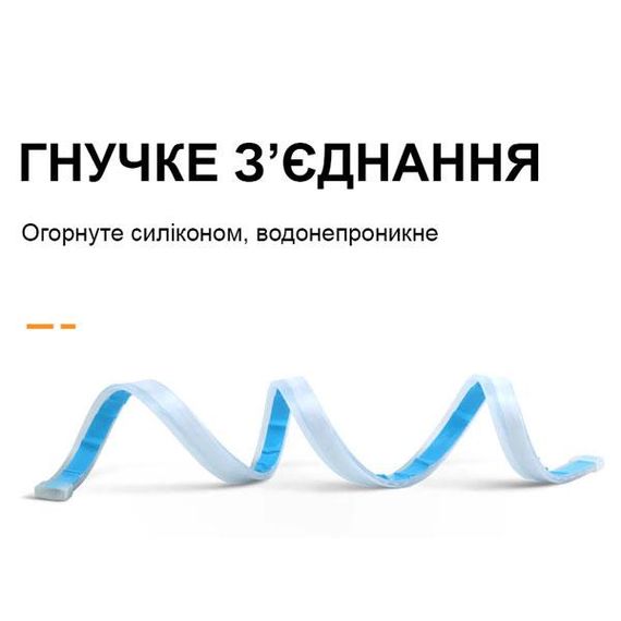 LED стрічка DRL повороти ТЕТРІС 45 см Світлодіодна Денні ходові вогні, біло-жовті 12В 2 штуки | Зображення 4
