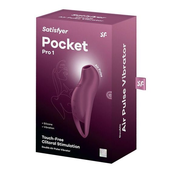 Вакуумний кліторальний стимулятор з вібрацією Satisfyer Pocket Pro 1 Purple Sex Aura | Зображення 4