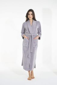 Женский велюровый халат Nusa 0503 лавандовый 3XL