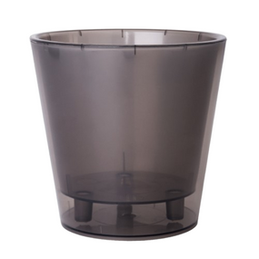 Вазон Деко зі вставкою 13*12,5см коричневий прозорий Алеана