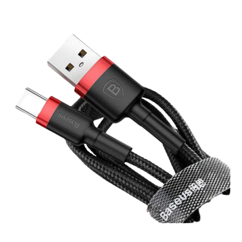 Кабель USB Type-C BASEUS CATKLF-A91 Cafule 3,0A 0,5 м червоний/чорний