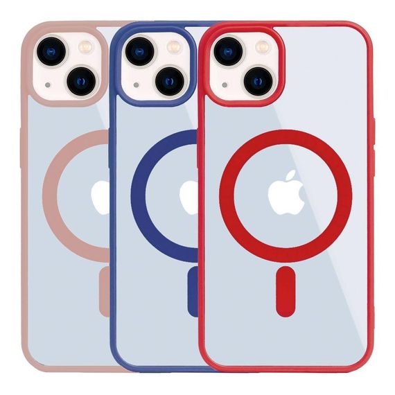 Чехол TPU Color with Magsafe для iPhone 13 Цвет 01, Червоний