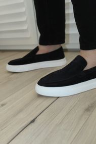 Чорні лофери з натуральної замші 40 розмір