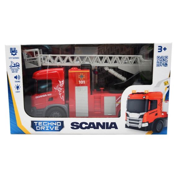 Автомодель дитяча Scania "Пожежна машина" TechnoDrive 6407KS, світло, звук | Зображення 1