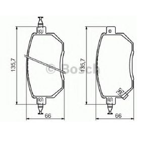 Тормозные колодки Bosch дисковые передние Nissan Murano Z50 Front 0986494366