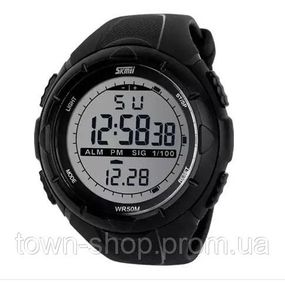 Мужские часы SKMEI 1025BK ARMY BLACK, часы тактические противоударные. Цвет: черный