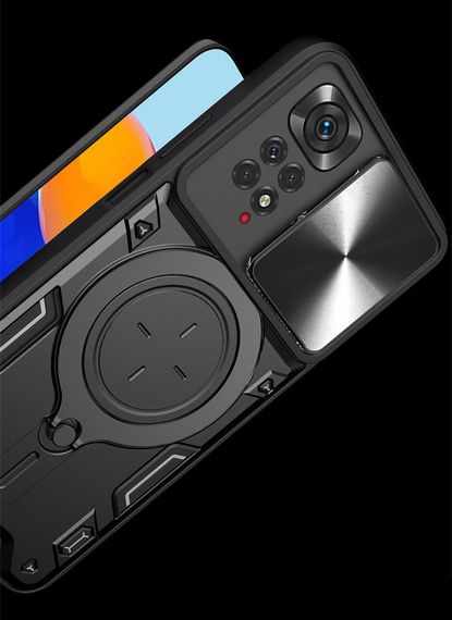 Чохол Magnetic Stand з захистом камери для Xiaomi Redmi Note 11 4G / 11s колір Сірий | Зображення 5
