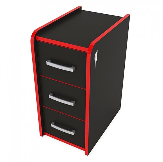 Тумба ZEUS T-Box черныйкрасный | Зображення 3