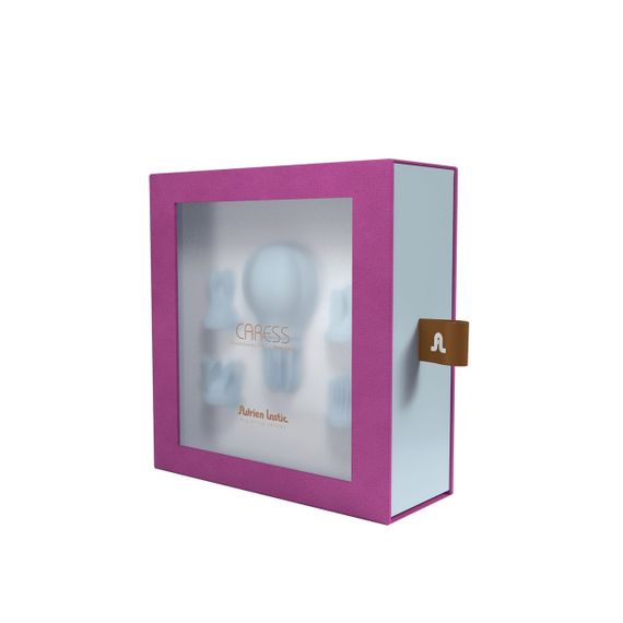 Кліторальний стимулятор з насадками Adrien Lastic Caress та ротацією, блакитний sexstyle | Зображення 8