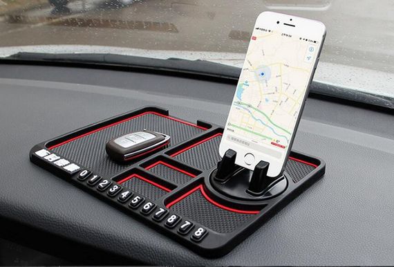 Силіконовий килимок протиковзкий в автомобіль на панель MOBILE | Зображення 1