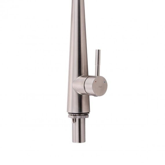 Смеситель для кухни Qtap Evicka с выдвижным изливом QTEVI91103UN Brushed Nickel PVD | Зображення 3