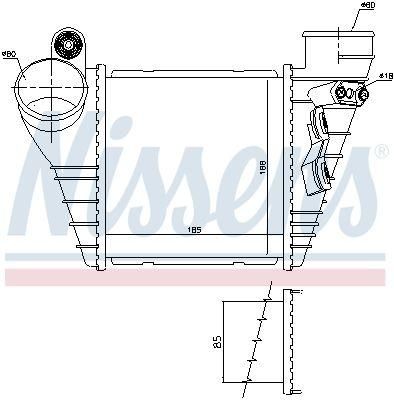 Интеркулер Audi A 3 1996-   , SEAT LEON  , TOLEDO  1999- ,  SKODA OCTAVIA  1998-,  VW  BORA 2002-, Golf 4 | Зображення 1