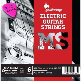 Струни для електрогітари Gallistrings MS1149JM (.011-.049), JAZZ MEDIUM, Steel