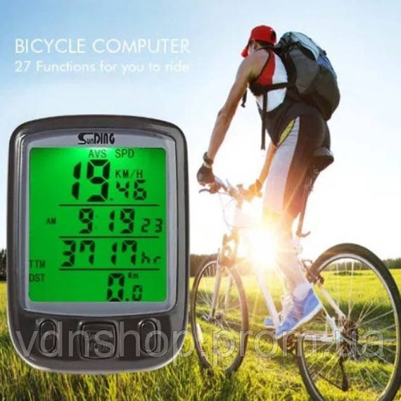 Хороший велокомп'ютер SunDing, Комп'ютер для велосипеда Велокомп'з вбудованою картою ZX-47 | Зображення 4