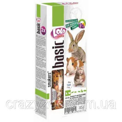 Лакомство для грызунов и кроликов Lolo Pets Smakers с лепестками цветов 90 г LO-71152