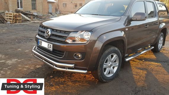 Передній захист ST018-2 (нерж) для Volkswagen Amarok 2010-2022 рр | Зображення 4