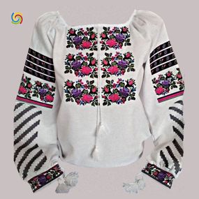 Рубашка Украинская вышиванка 215211 цвет белый размер XXL/3XL