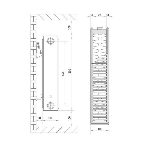 Радіатор сталевий Europroduct 22х500х800 бокове підключення (EP4449) | Зображення 1