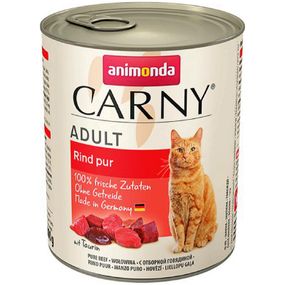 Вологий корм для дорослих котів Animonda Carny Adult яловичина 800 г (4017721837309)