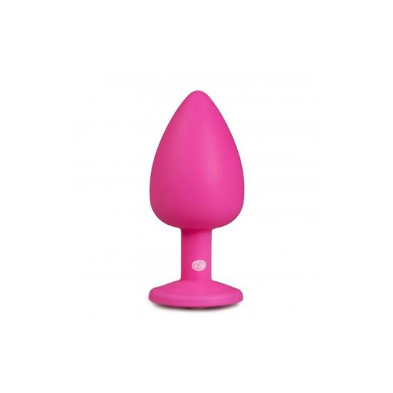 Анальна пробка із кристалом Easytoys, силіконова, рожева, 10 х 4 см Sex Aura | Зображення 1