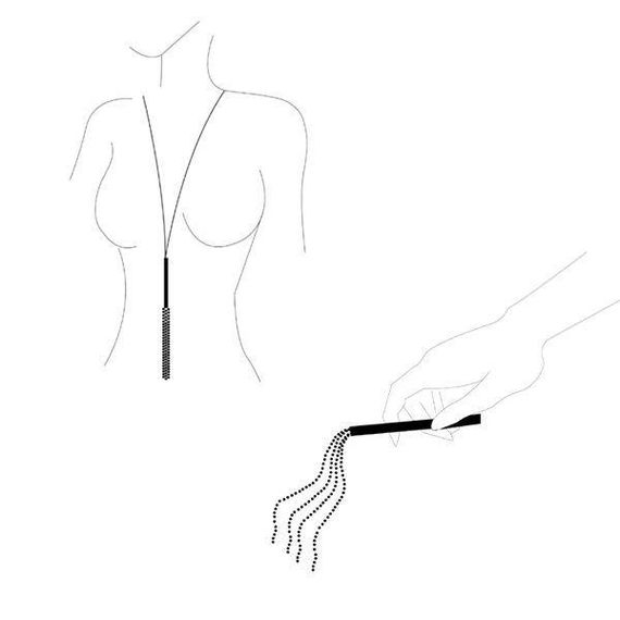 Ланцюжок-батіг на шию Bijoux Indiscrets MAGNIFIQUE Necklace Whip - Gold, прикраса для тіла | Зображення 4