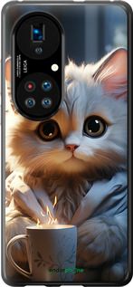 Чохол на Huawei P50 Білий кіт "5646u-2292-2448"
