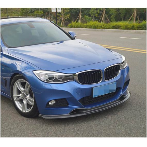 Накладка на передній бампер Lip V-Style (для F34 M-Sport, Карбон) для BMW 3 серія F-30/31/34 2012-2019 рр | Зображення 1