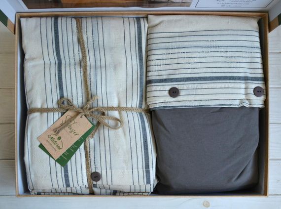 Постельное белье Saheser Naturel 200 х 220 см Avva Antrasit | Зображення 2