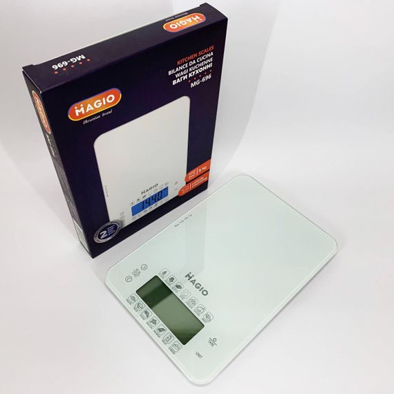Кухонные весы с плоской поверхностью MAGIO, Компактные и удобные весы для кухни пищевые YH-65 | Зображення 7