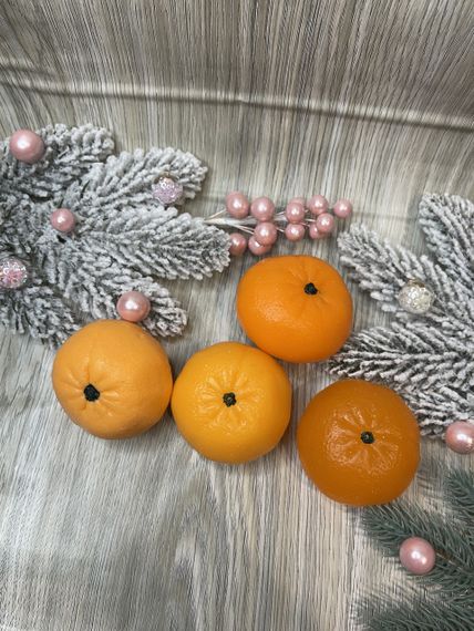Мыло ручной работы «Мандарин» (90 г), новогодний подарок | Зображення 2