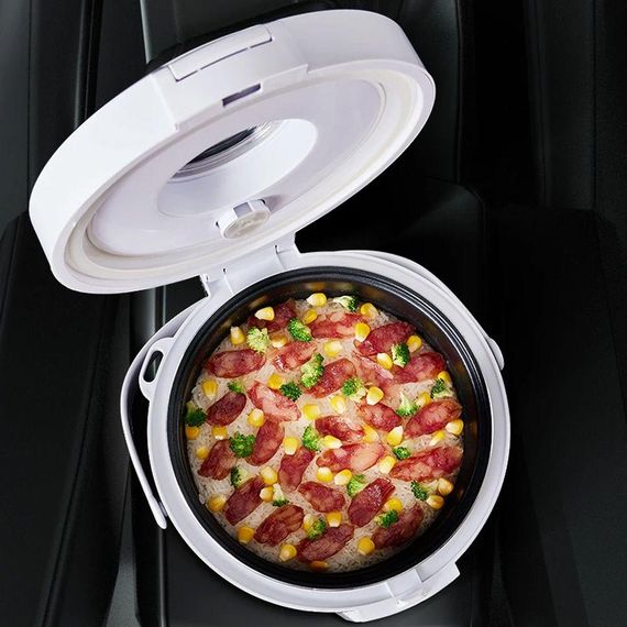 Автомобільна мультиварка 1 л, від прикурювача 12В/24В / Мультиварка в машину для далекобійника | Зображення 2