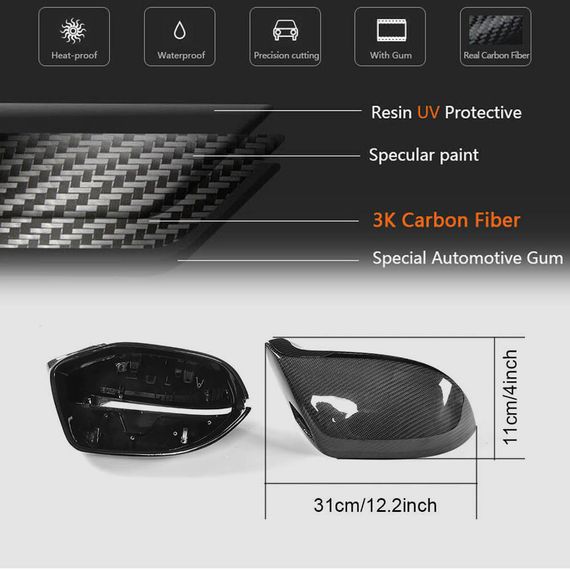 Кришки дзеркал (Карбон) для Ауди A7 2010-2018 рр | Зображення 5