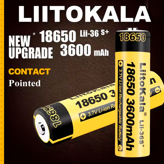 Аккумулятор 18650, LiitoKala 36S-JT, 3600 мАг, оригинал | Зображення 3