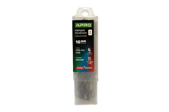 Сверло по металлу Apro - 10,0мм Co/M35 кобальт | Зображення 1