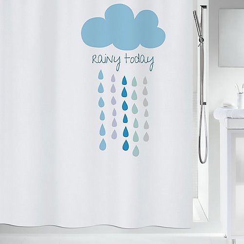 Шторка для ванной и душа Spirella Cloud 180x200 см, водоотталкивающая полиэстер, 10.18472