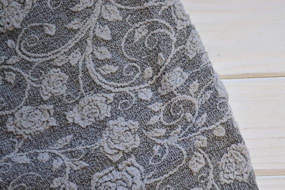 Жакардові чохли на стільці Roza з спідницею Світло-сірі | Зображення 1