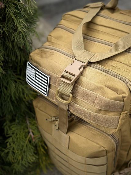Тактичний рюкзак військовий койот з прапором Сша Usa штурмовий армійський рюкзак 45 Л | Зображення 3