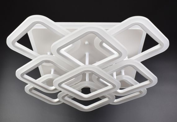 Люстра світлодіодна стельова LED світильник для квартири на стелю лед з пультом 25942 Білий 13х49х49 см.