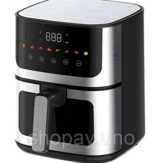 Аерогриль Rainberg RB-2268 4200 Вт аерофритюрниця безолійна без олії з регулюванням температури 8 л | Зображення 2