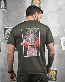 Тактична поту відводяча футболка NECRON дівчина олива ДЛ6381