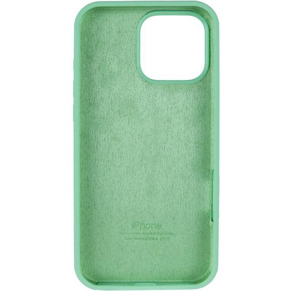 Чохол Silicone Case Full Protective (AA) для Apple iPhone 16 Pro Max (6.9") Зелений / Pistachio | Зображення 2