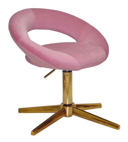 Стілець Holy GD-Modern Base шкірзам білий на золотій хрестовині на стопах Оксамит фрез В-1025 | Зображення 2