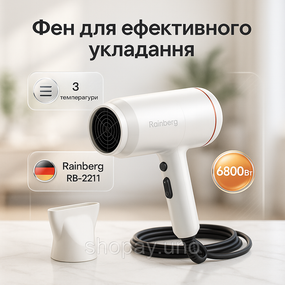 Фены для сушки волос Rainberg RB-2211, Электрический фен для профессионального использования JY-67