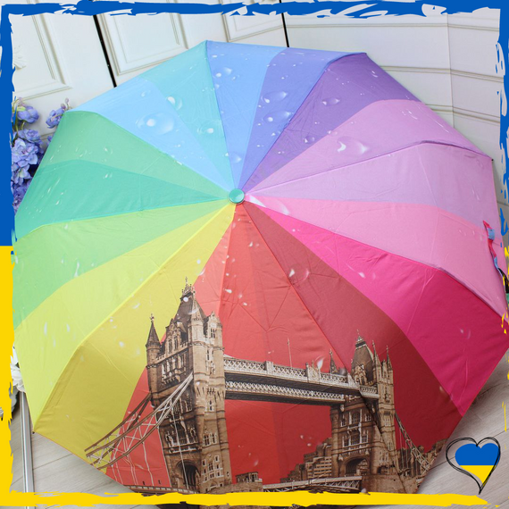 Парасолька жіноча напівавтомат Тауерський міст Парасолька антивітер