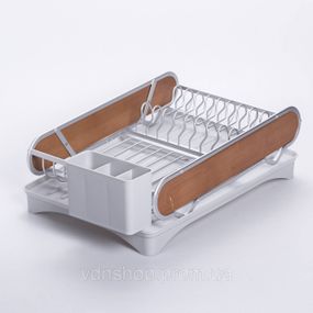 Сушилка для посуды алюминиевая с поддоном пластиковым 47x29x13 см HP-46-9-A