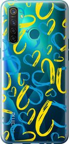 Чехол на Realme 5 Pro Сердца UA "5292u-1861-17620"