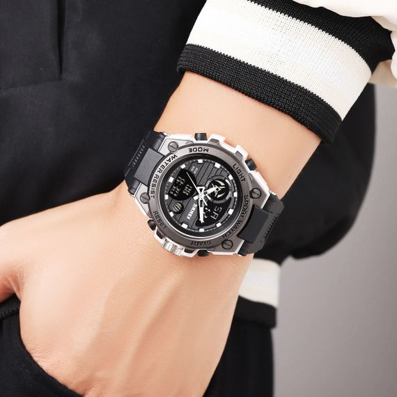 Спортивний чоловічий годинник Skmei 2360BKSI Black-Silver | Зображення 3