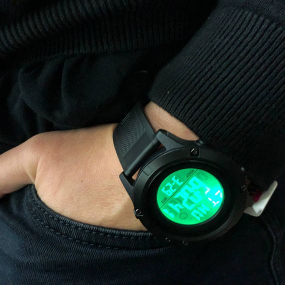 Годинник наручний чоловічий SKMEI 1508BKWT BLACK, годинник наручний електронний тактичний. Колір: чорний | Зображення 8